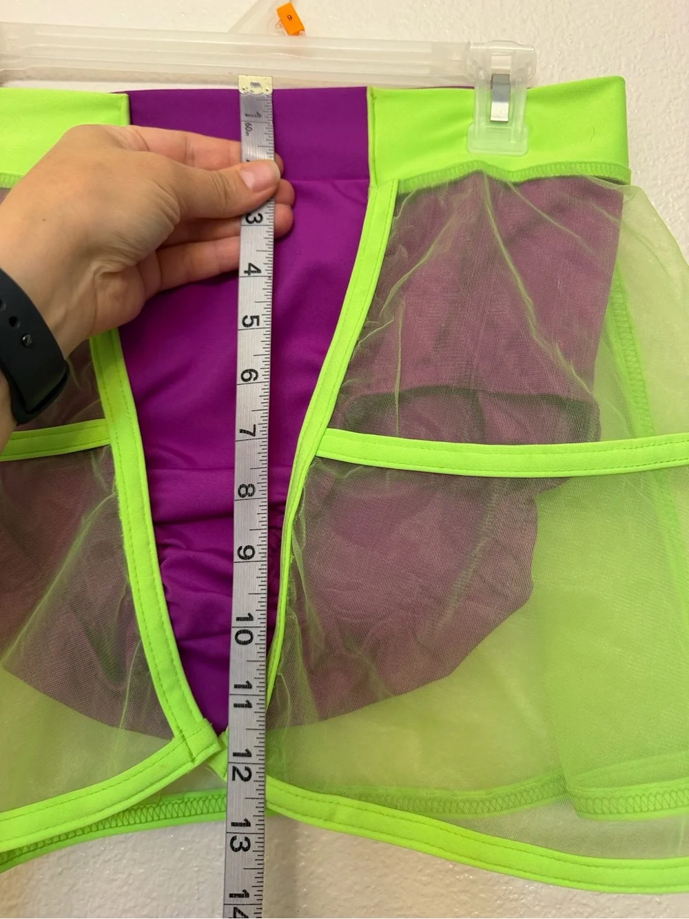 Kelle dance lyrical contemporary costume neon purple 2 piece open back LA adult